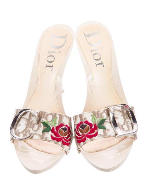 dior floral embroidered sandals 2016|women's Dior sandals.